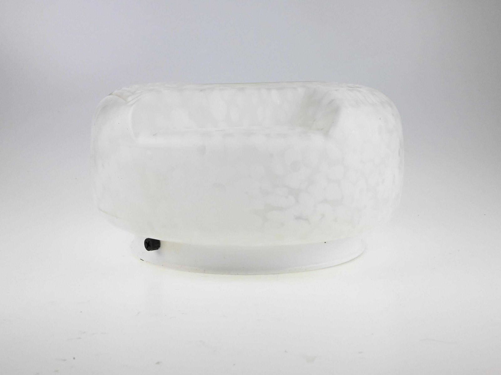 Vintage White Wall Lamp, Vintage Czech Lamp, Round Glass Wall Light, Mid Century Wall Light, Wall Lamp, Vintage Wall Light, Mid Century Lamp photo Lighting