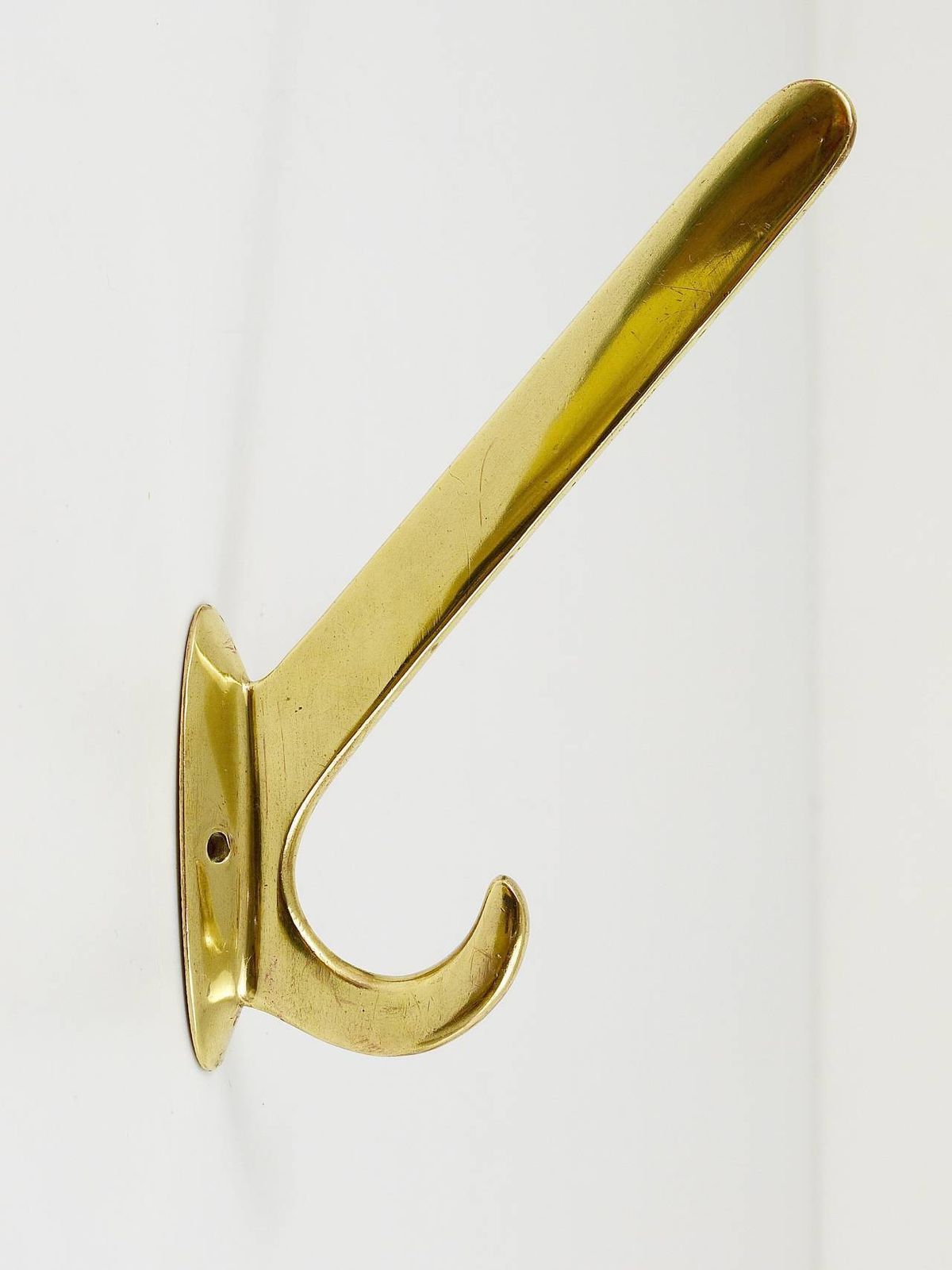 Four Art Nouveau Handmade Brass Wall Hooks, Austria, 1920s photo vinterior