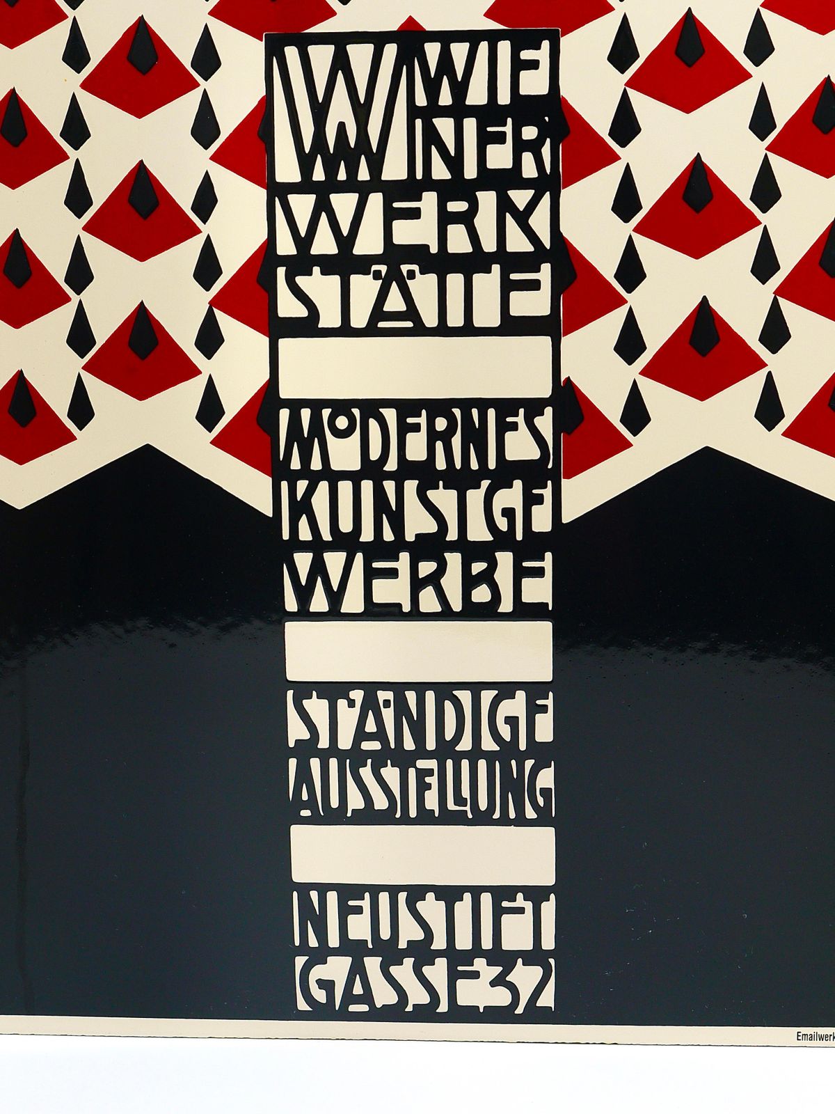 Home Decor Josef Hoffmann Wiener Werkstätte Vienna Art Nouveau Enamel Advertising Sign photo