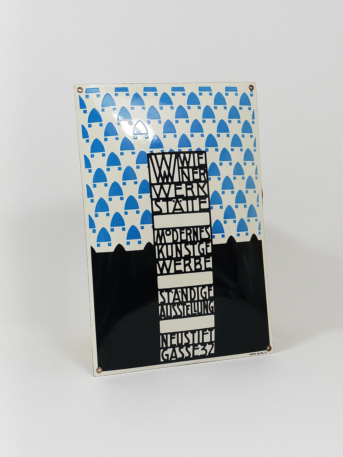 Josef Hoffmann Wiener Werkstätte Wenen Art Nouveau Emaille Reclamebord photo vinterior
