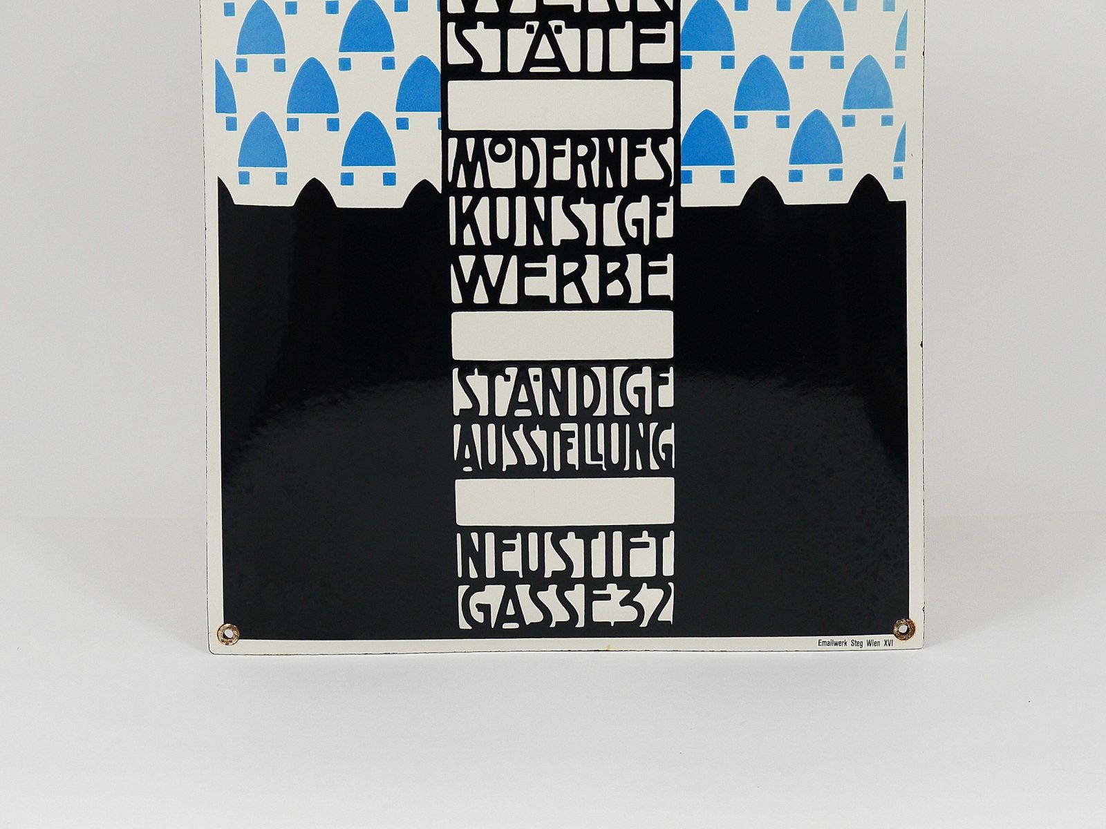 photo for sale Josef Hoffmann Wiener Werkstätte Wenen Art Nouveau Emaille Reclamebord