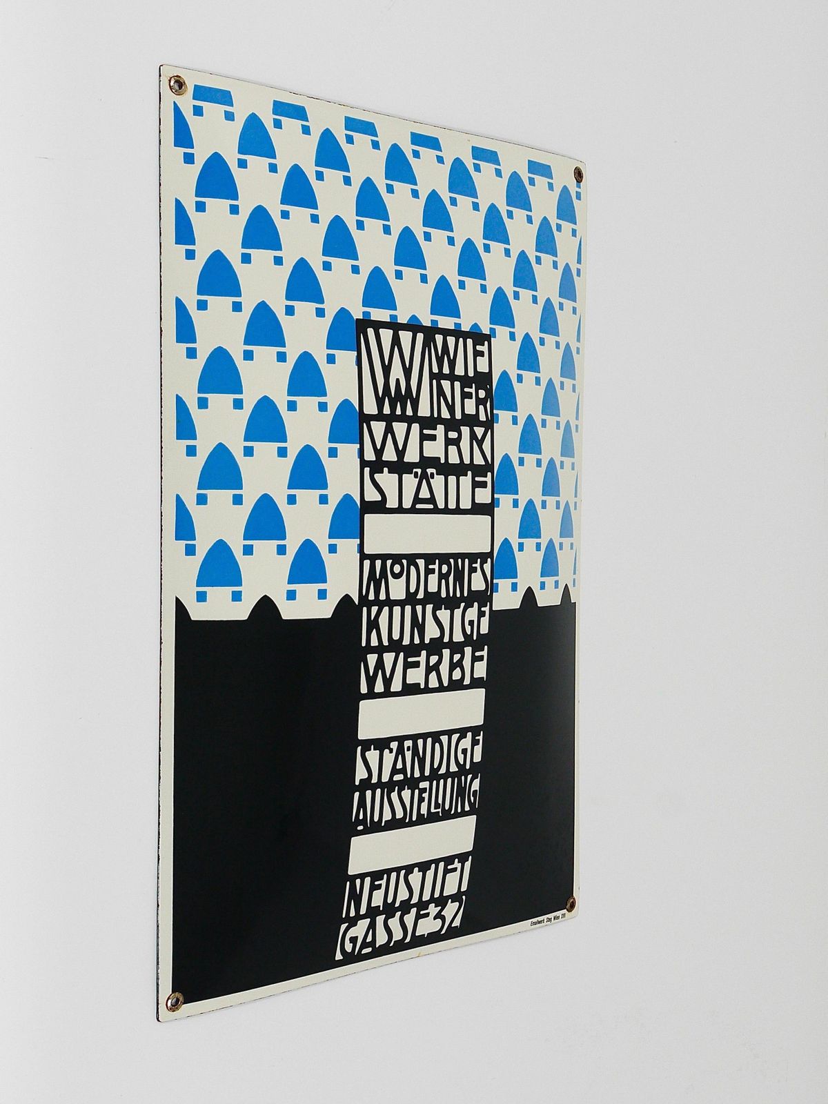 photo buy Josef Hoffmann Wiener Werkstätte Wenen Art Nouveau Emaille Reclamebord