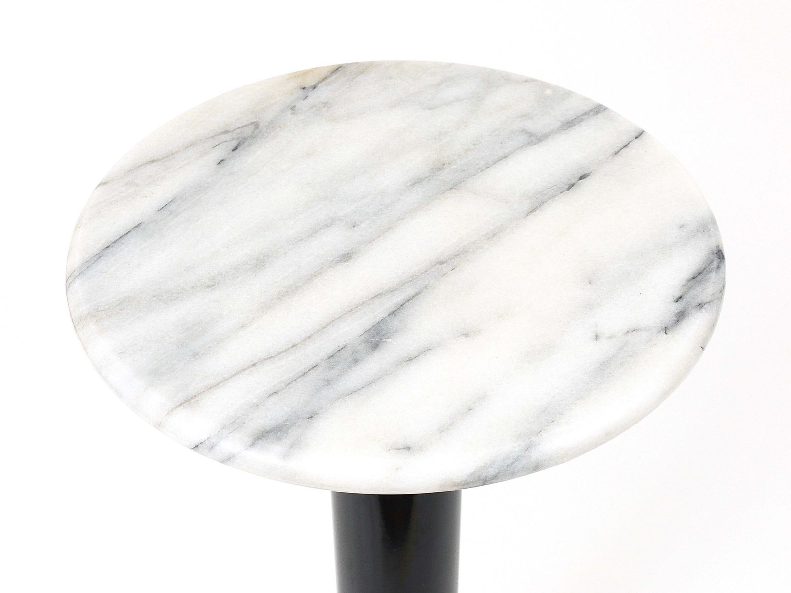 Postmodern White Carrara Marble Flower Stand Pedestal Table, Italy, 1980s photo Home Decor