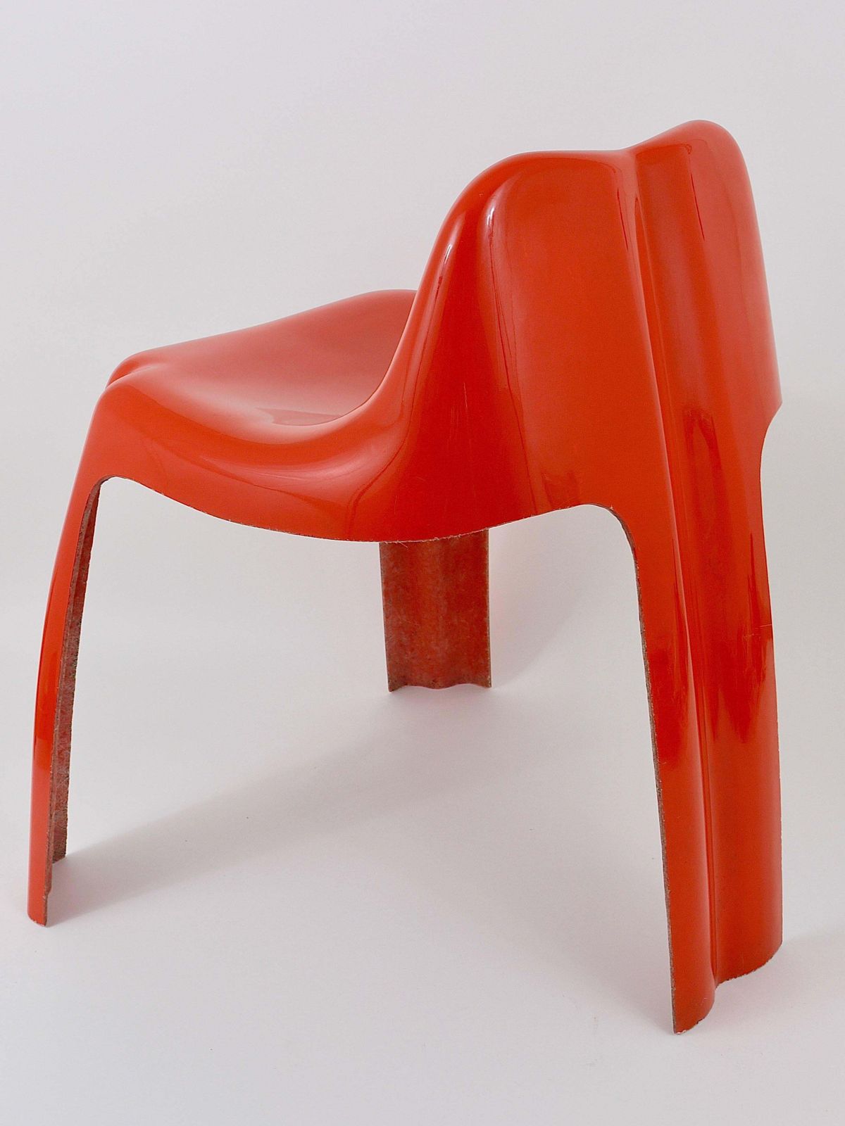 photo furniture Patrick Gingembre Ginger Orange Fiberglass Chair Ginger, Paulus, France, 1970s