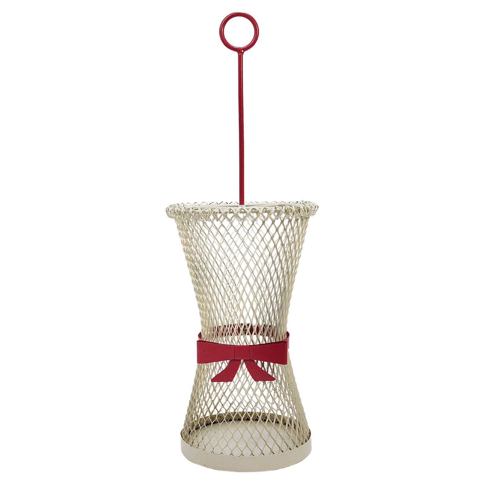 Mathieu Matégot Style Tie Bow Umbrella Stand, Mid Century, Metal, France, 1950s