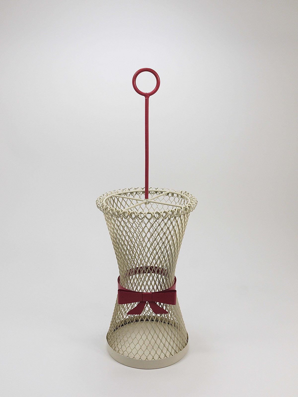 photo for sale Mathieu Matégot Style Tie Bow Umbrella Stand, Mid Century, Metal, France, 1950s