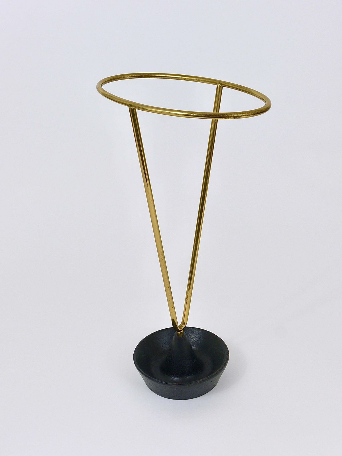 Carl Auböck Mid Century Brass And Cast Iron Umbrella Stand, Austria, 1950s photo buy