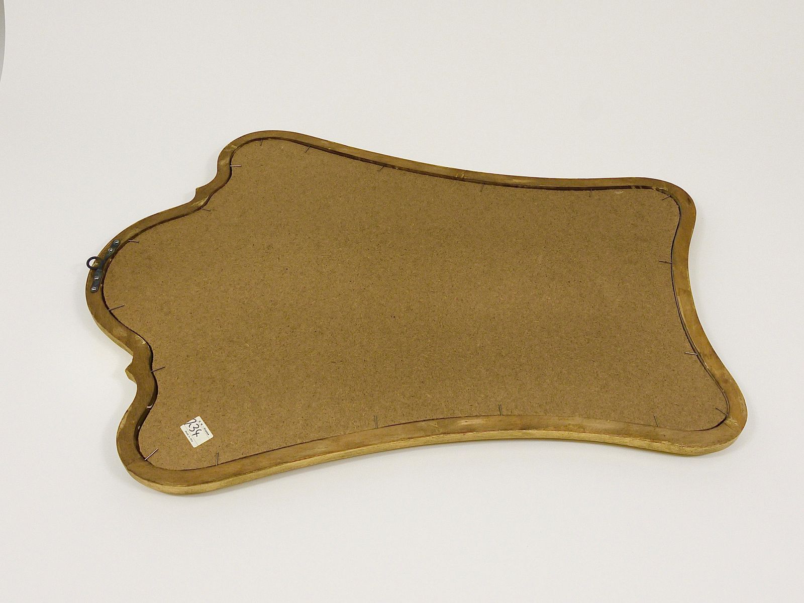 967.0 Chelini Firenze Curved Gilt Wood Mid Century Wall Mirror, Italy, 1950s photo