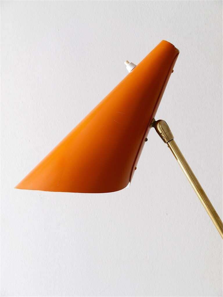 J.T. Kalmar Model "Style" Midcentury Cone Table Clamp Lamp, Vienna, 1950s photo for sale