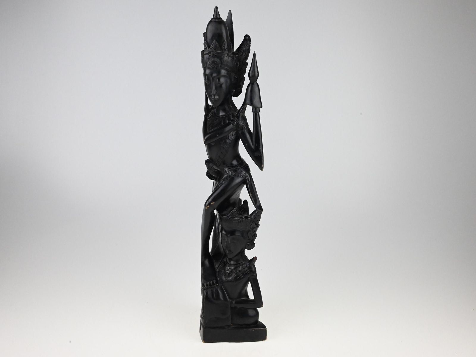 Vintage Hand Carved African Wooden Figurine, African Statue, Black Wooden Figurine, Vintage Statue, Antique Wooden Statue, Handmade Statue photo furniture