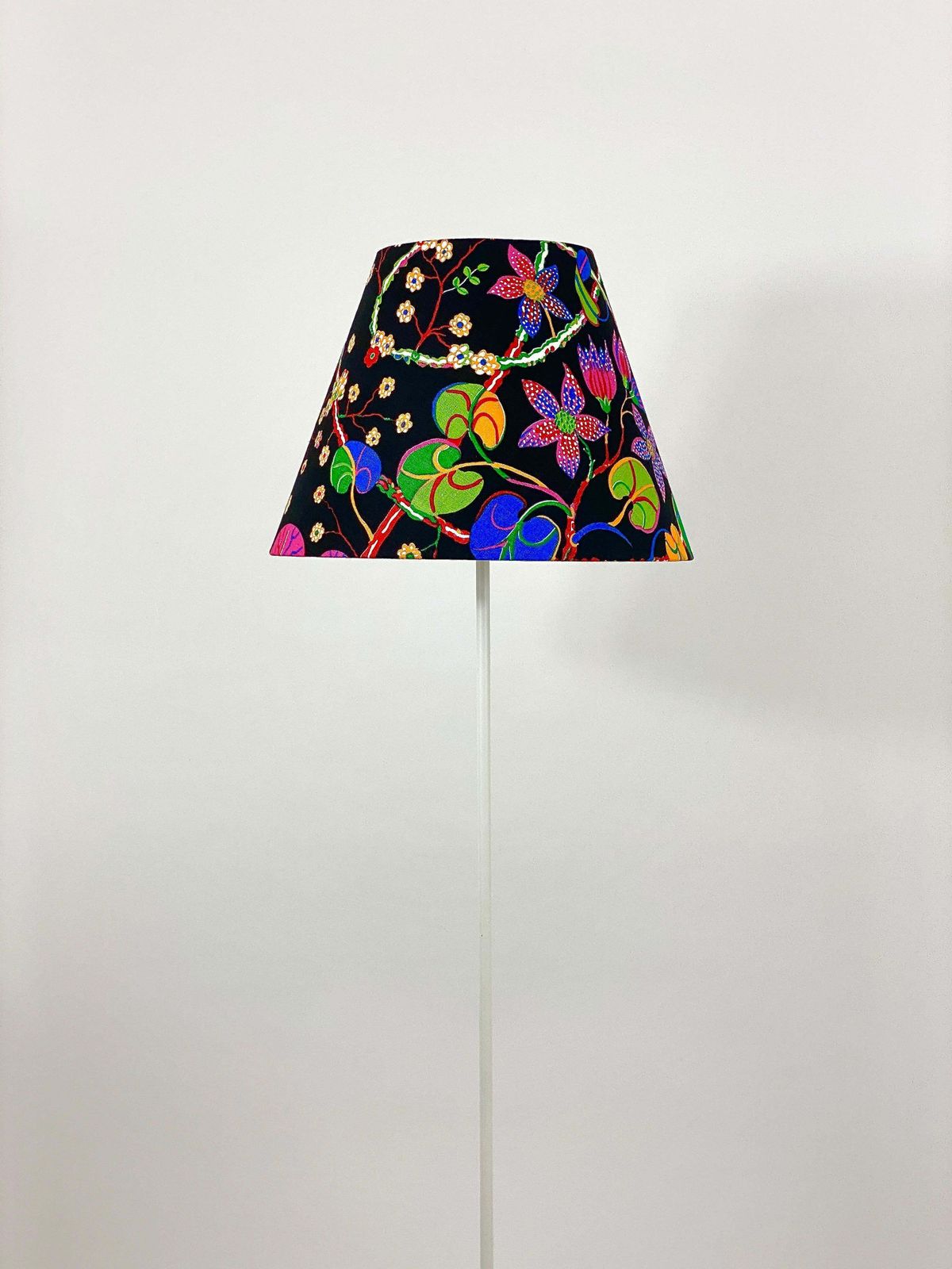 Josef Frank X J.T. Kalmar (Haus & Garten) White Tripod Brass Floor Lamp #2057 photo for sale