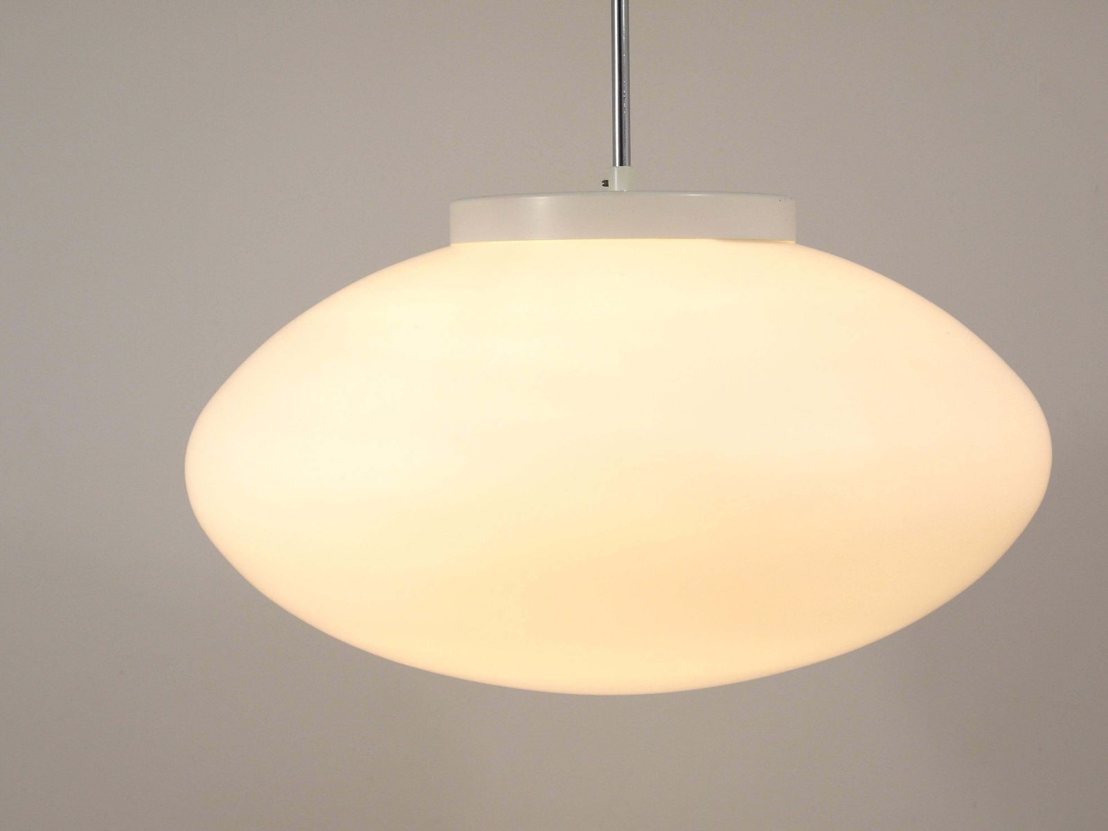 Up To 40 Huge Elliptical Opal Glass Pendant Lights, Lisa Johansson Pape Style photo Lighting