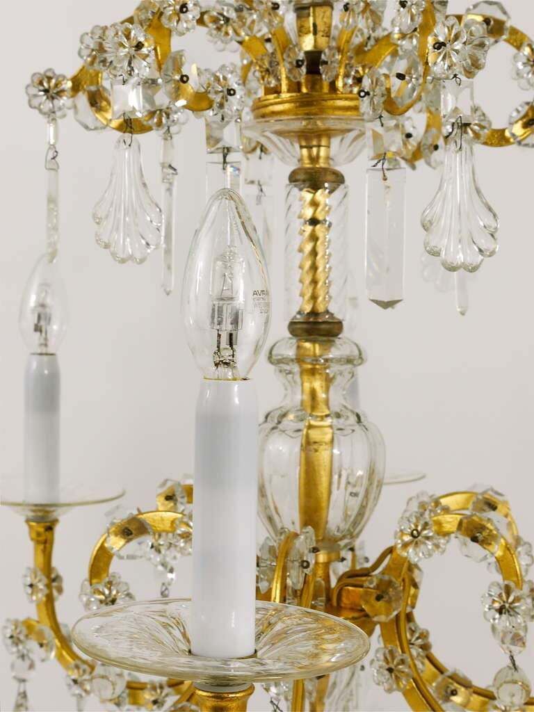 Lobmeyr Baroque Maria Theresia Parlor Chandelier, Crystal Glass, Vienna, 1940s photo buy