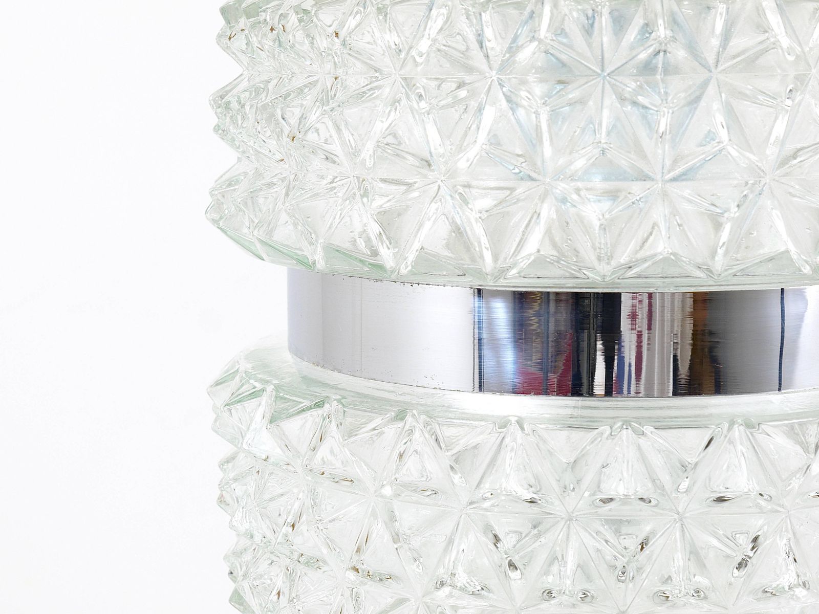 Karl Fagerlund Style Chrome And Faceted Glass Pendant Light From The 1960s photo buy