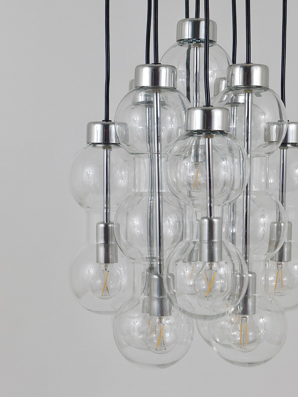 photo vinterior Impressive Doria Cascading Hourglass Chandelier, Space Age, Germany, 1960s