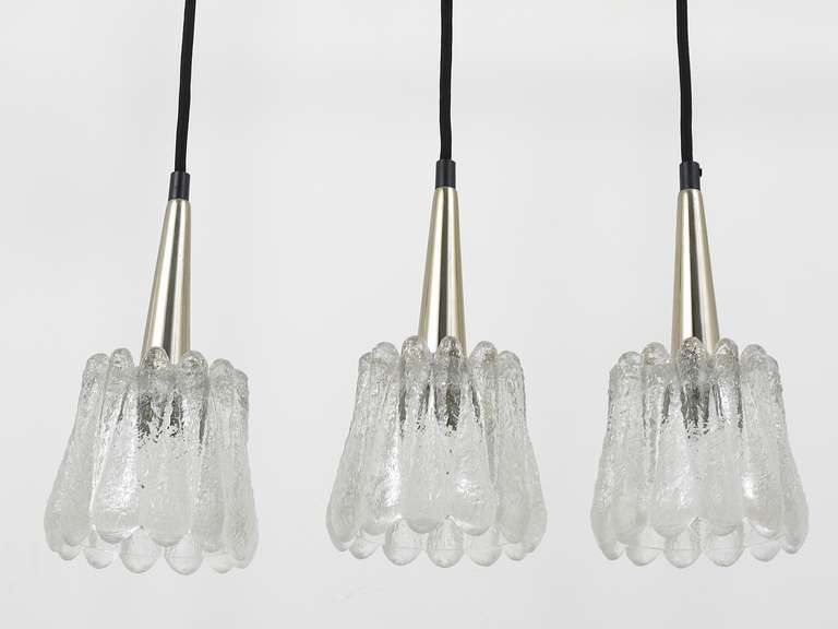 photo furniture Carl Fagerlund – Set Van Drie Glazen Hanglampen, Orrefors, Zweden, Jaren 1960