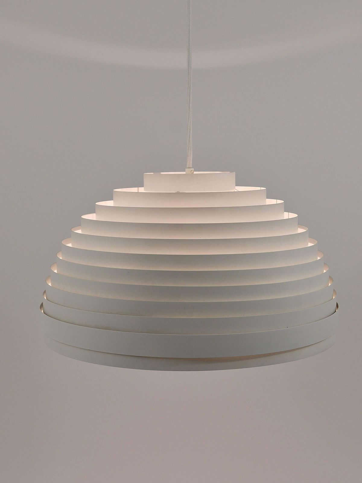 1960s Panton Style "Dynamic" Lamella Ring Pendant Moon Lamp By Vest, Austria photo 1209.0