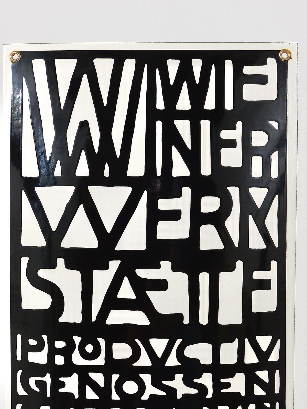 photo buy Rare Domed Wiener Werkstaette Vienna Art Nouveau Enameled Advertising Sign