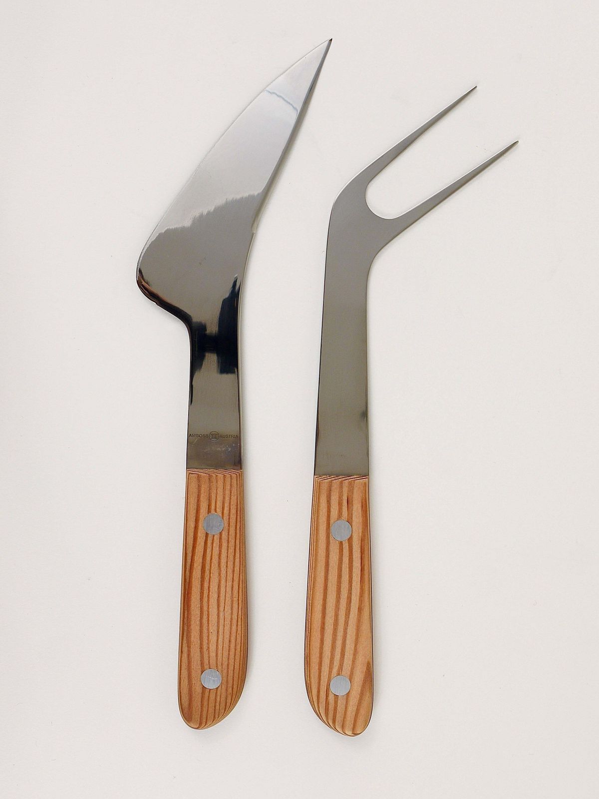 Boxed Mid Century Carving Set 5009, Knife And Fork By Amboss Austria, 1960s photo vinterior