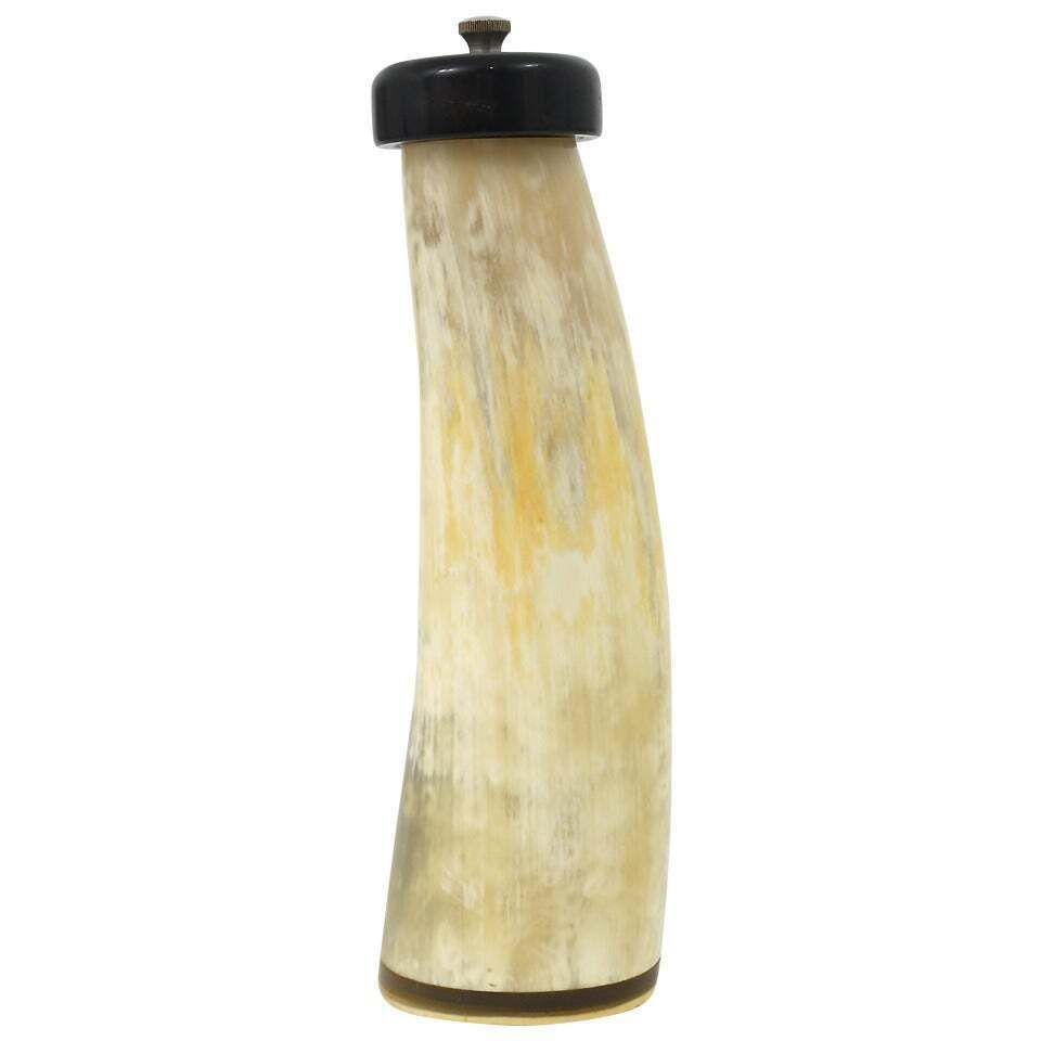 Beautiful Carl Aubock Mid Century Horn Pepper Or Salt Mill, Austria, 1950s