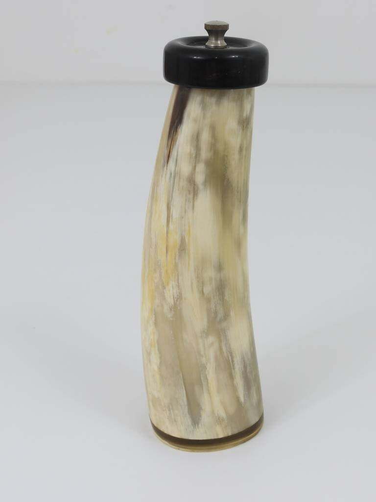 Beautiful Carl Aubock Mid Century Horn Pepper Or Salt Mill, Austria, 1950s photo buy