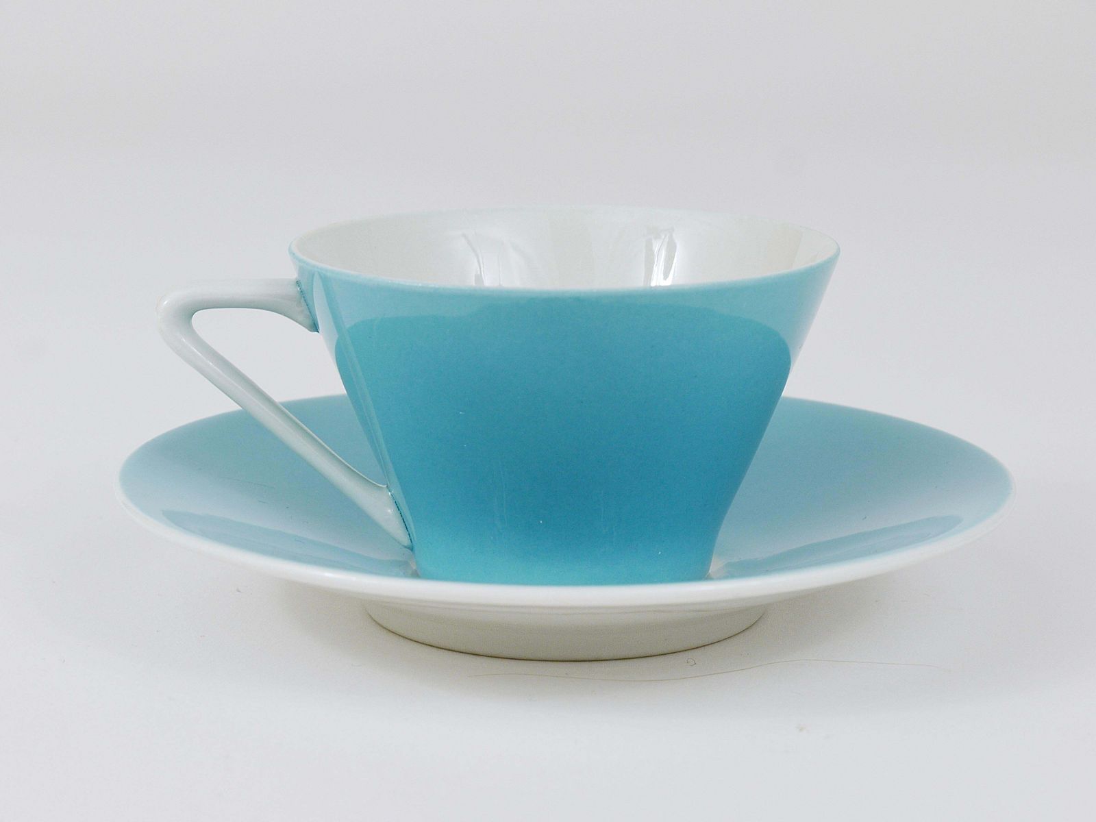 photo vinterior 6 Midcentury Pastel Daisy Porcelain Espresso Coffee Cups, Lilien, Austria, 1950s