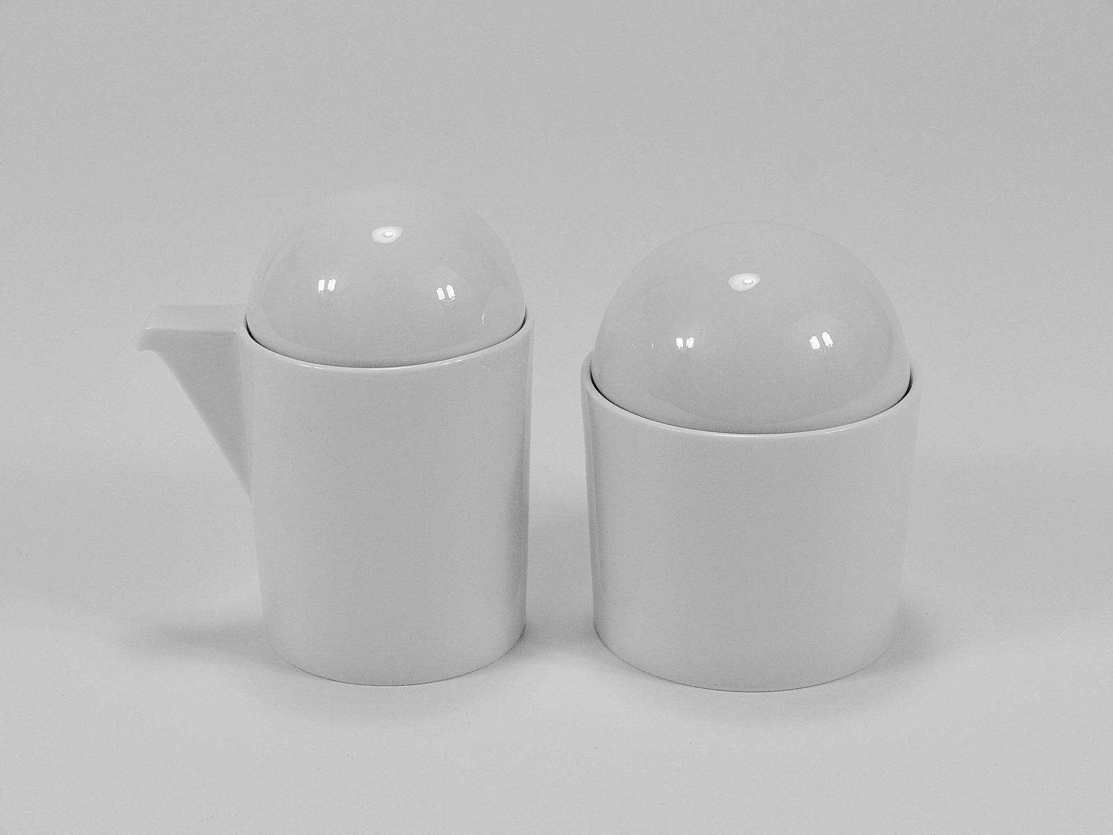 Mario Bellini Cupola Postmodern Sugar Bowl & Creamer By Rosenthal Studio Line photo for sale