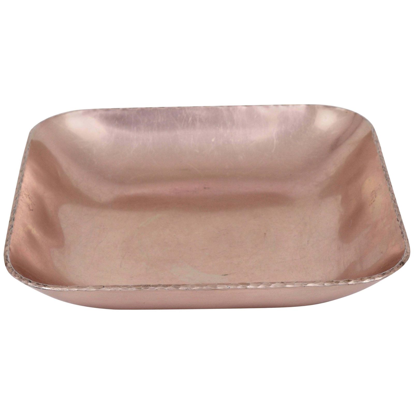 Bauhaus Rosé Aluminium Tray, Bowl, Vide Poche, Zeppelin Werke, Germany, 1930s