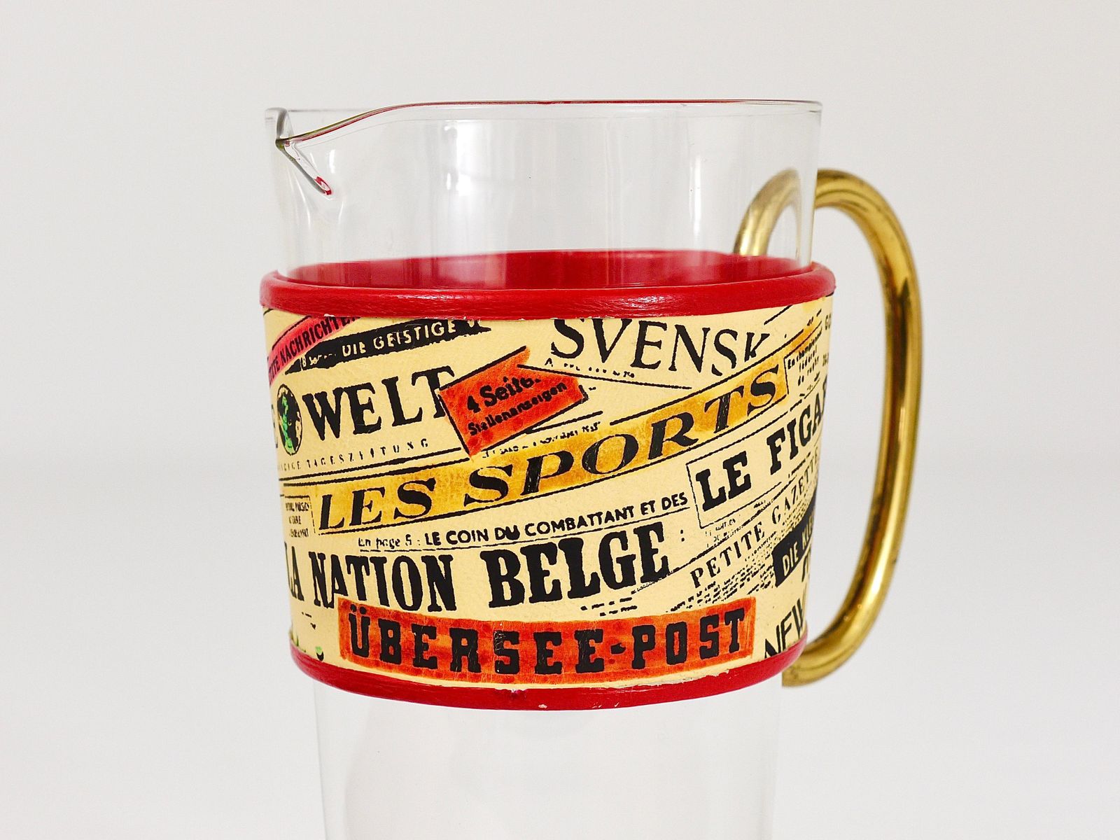 Home Decor Carl Auböck Martini Newspaper Midcentury Glass Pitcher, Austria, 1950s photo