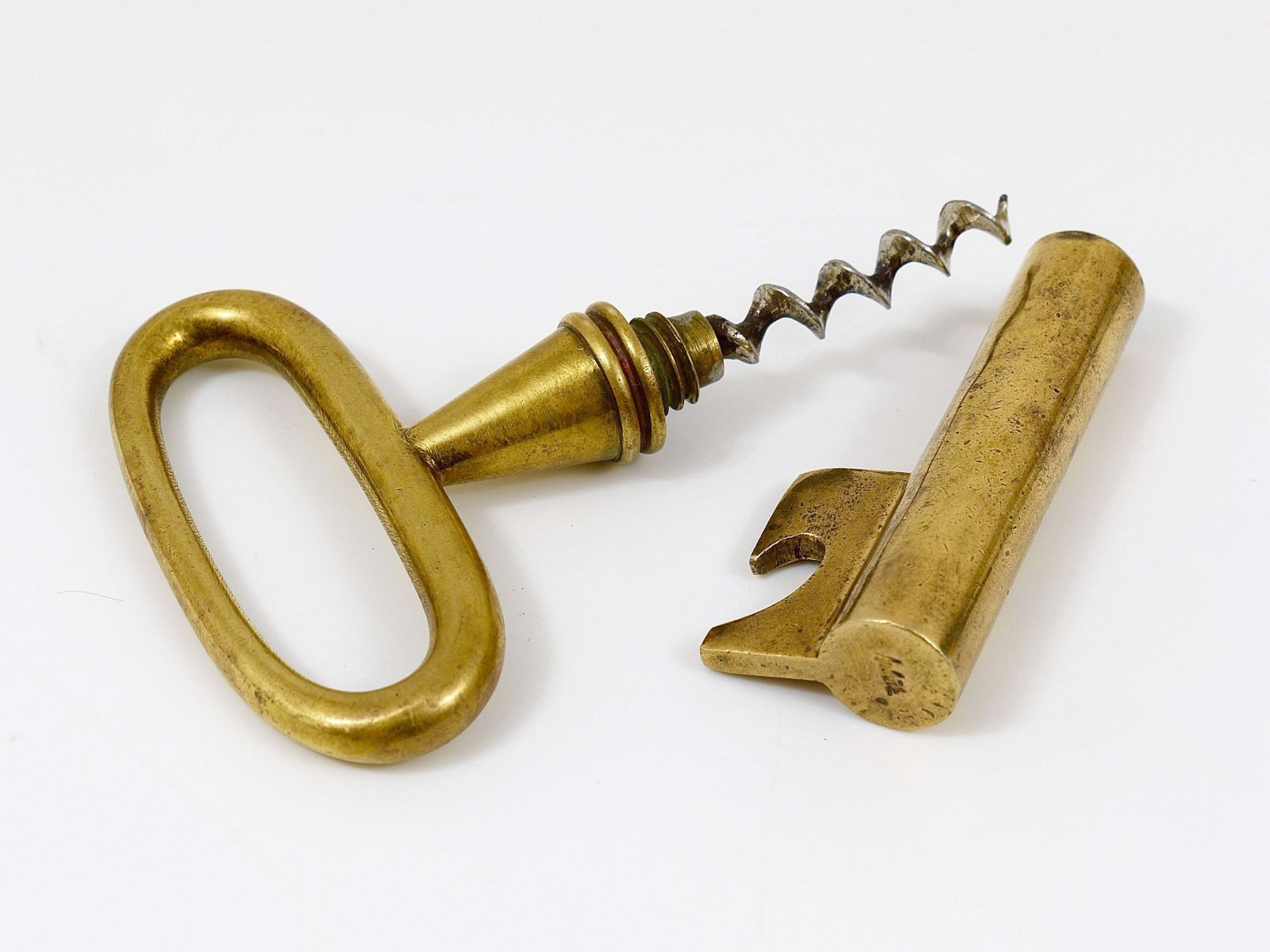 Carl Aubock Big Brass Key Cork Screw, Bottle Opener, Paperweight, Austria, 1950s photo buy