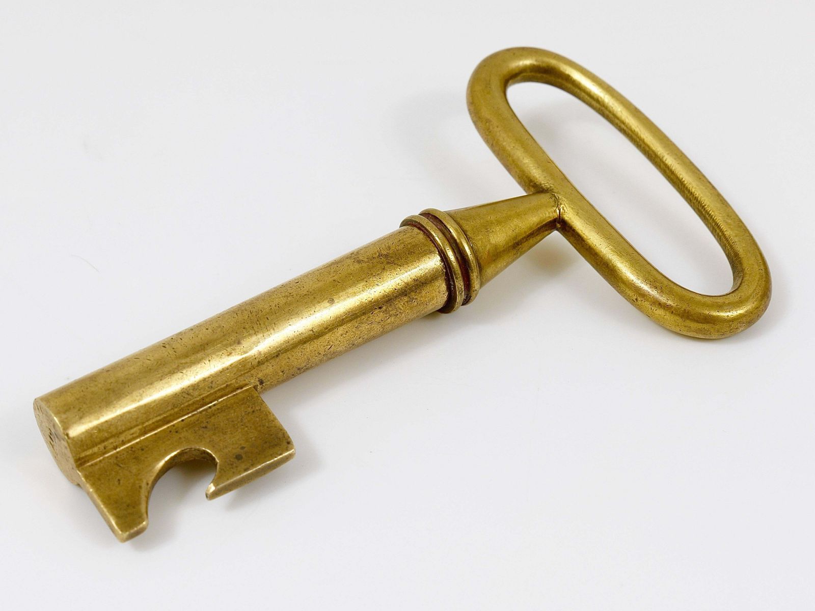 photo for sale Carl Aubock Big Brass Key Cork Screw, Bottle Opener, Paperweight, Austria, 1950s