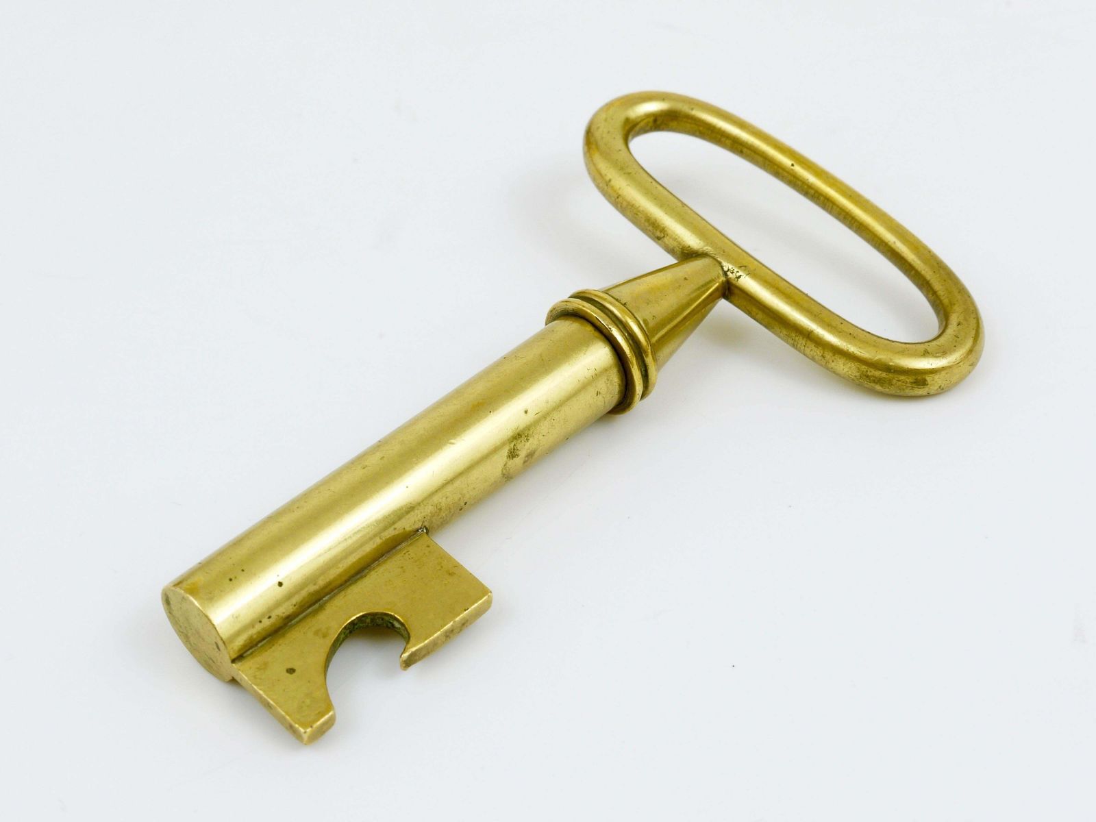 Carl Aubock Big Brass Key Cork Screw, Bottle Opener Paperweight, Austria, 1950s photo for sale