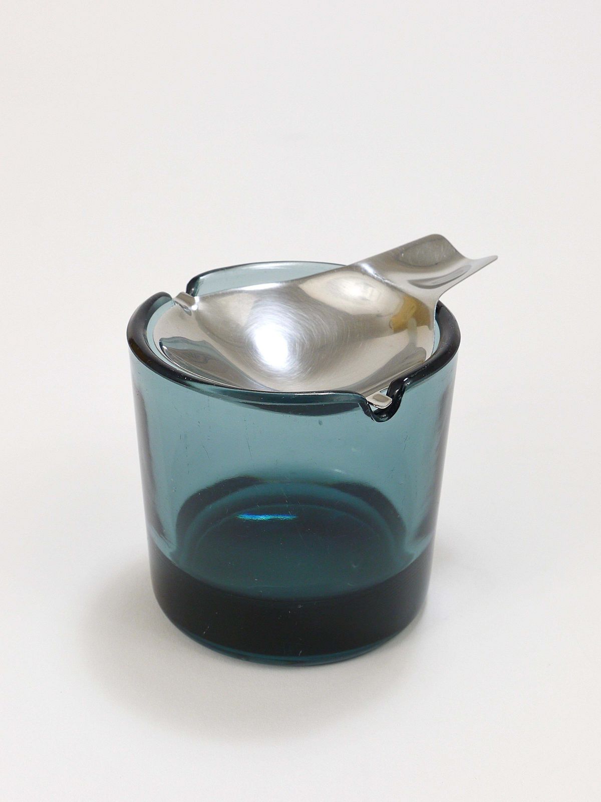photo for sale Wilhelm Wagenfeld Midcentury Tourmaline Bauhaus Ashtray By Wmf Germany, 1960s