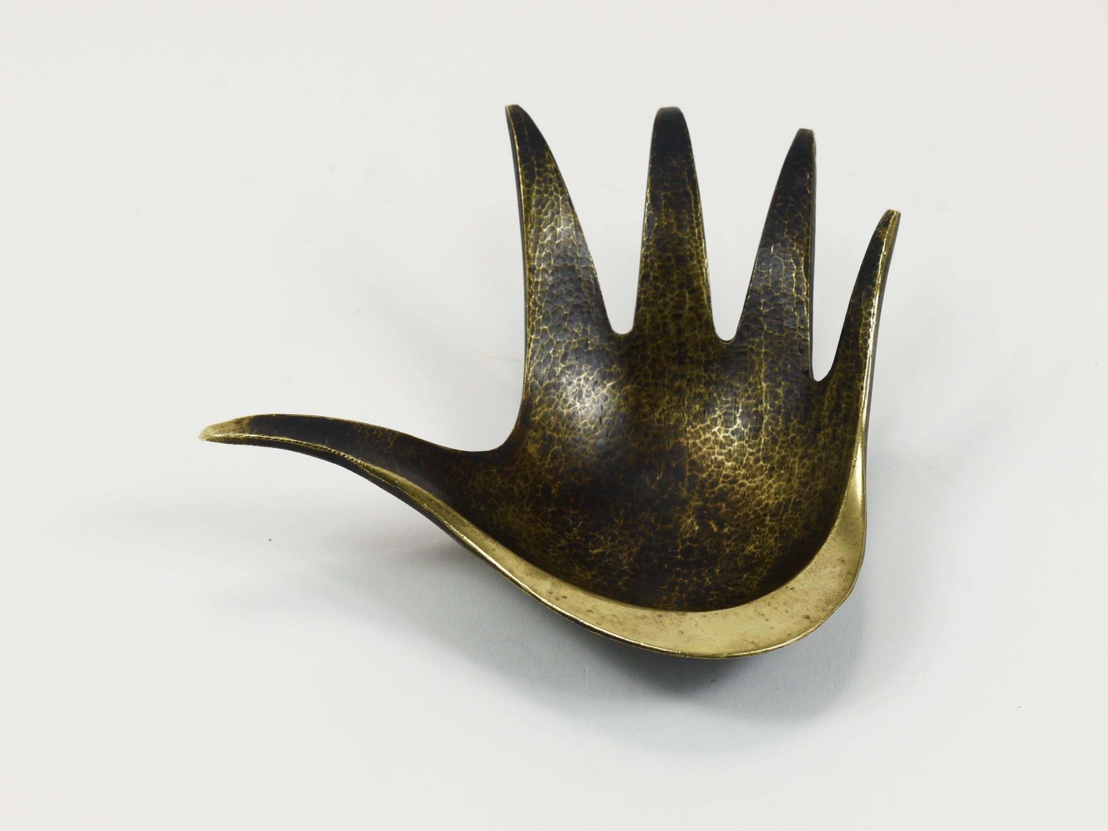 Walter Bosse Sculptural Brass Hand Bowl Or Ashtray, Herta Baller, Austria, 1950s photo buy