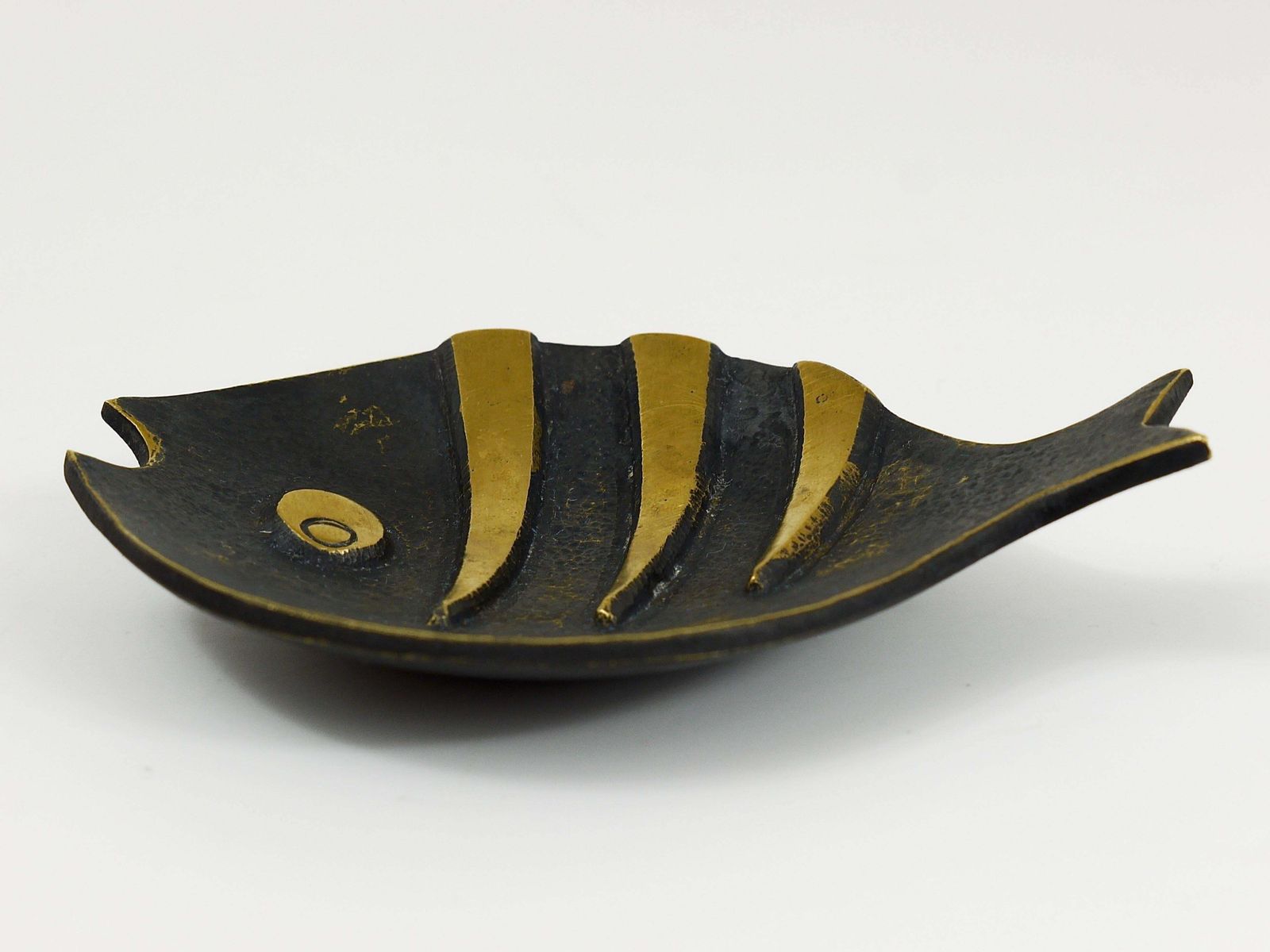Walter Bosse Fish Mid Century Brass Bowl Ashtray Herta Baller, Austria, 1950s photo buy