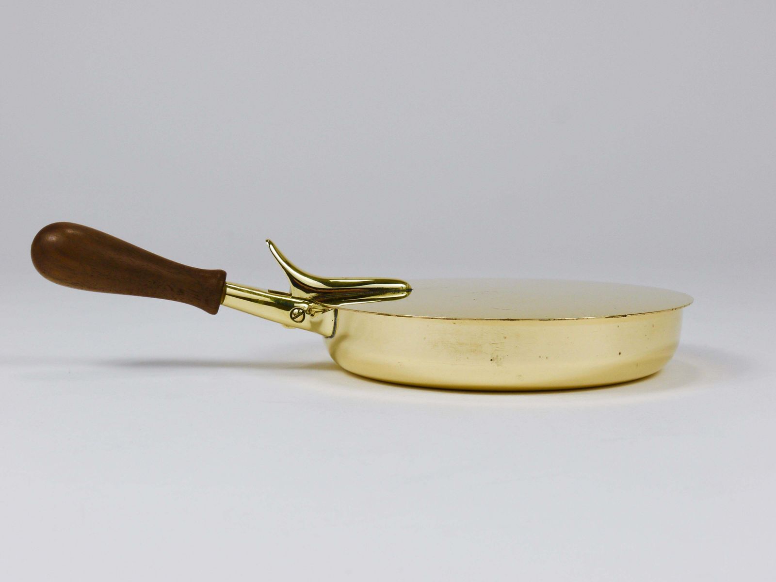 Marked Carl Aubock Butler Brass Ashtray With Lid And Handle, Vienna, 1950s photo 685.0