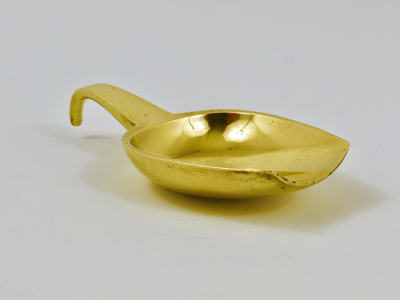 Carl Auböck Midcentury Scoop Bowl Or Ashtray With Handle, Brass, Austria, 1950s photo for sale