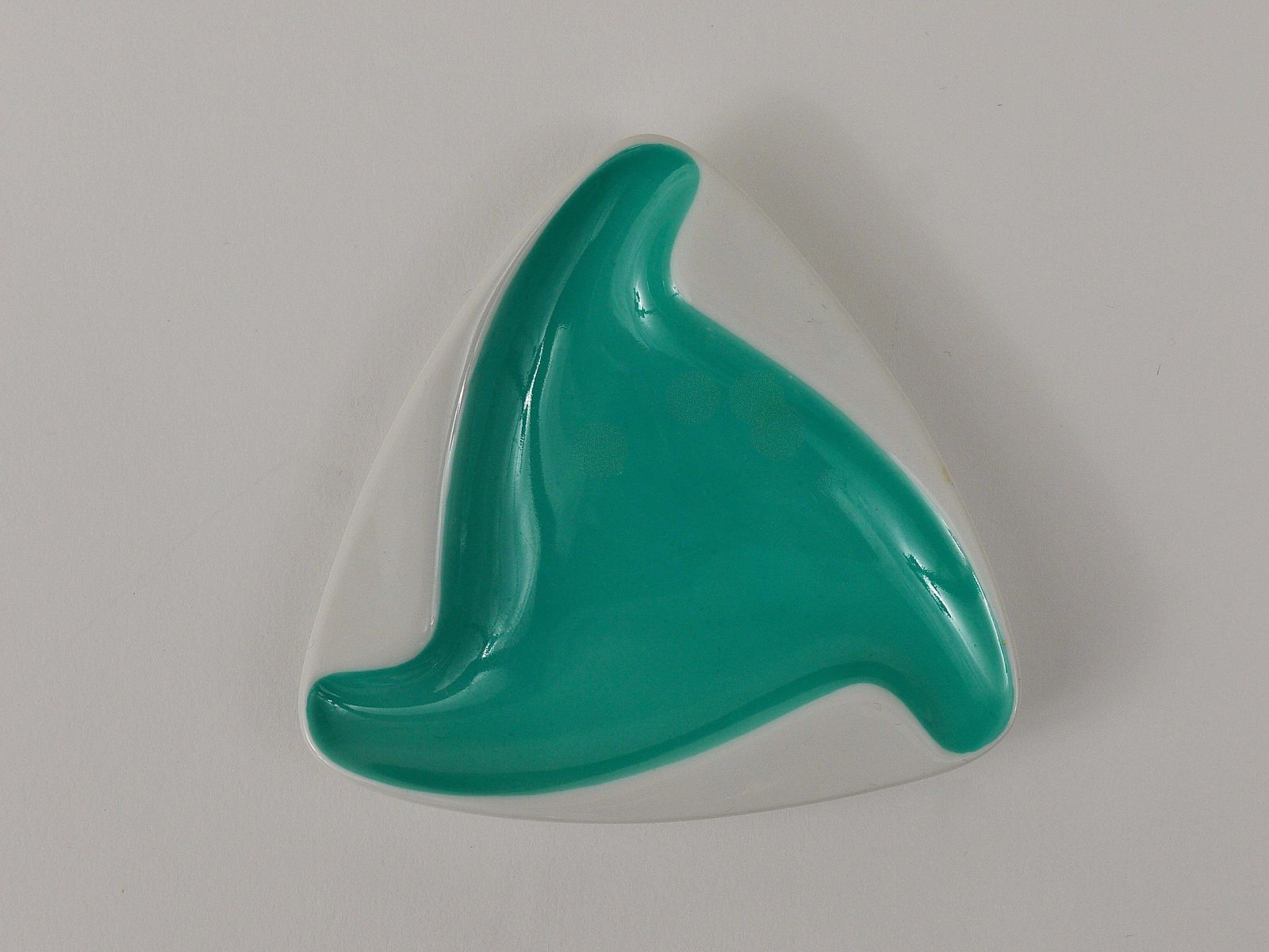 Augarten Vienna Turquoise Midcentury Fine Porcelaine Ashtray, Austria, 1950s photo Home Decor