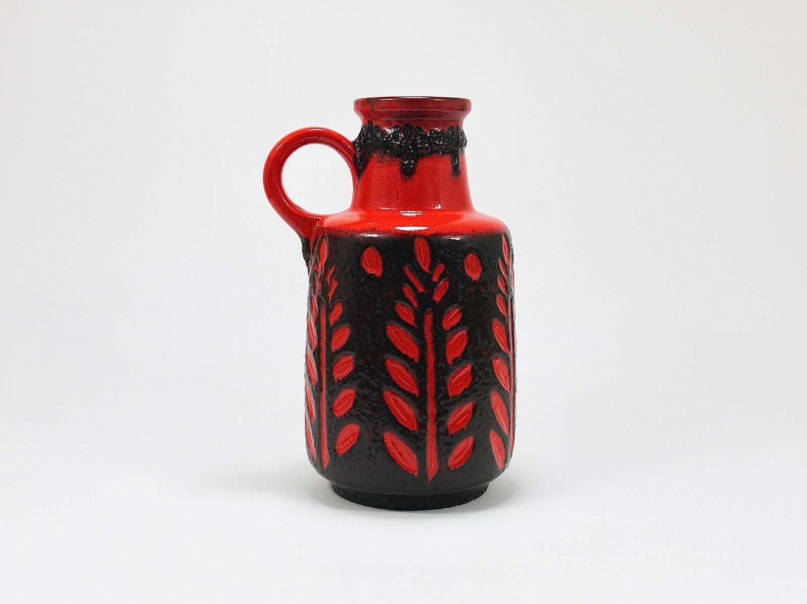 Tall Fat Lava Art Pottery Floor Vase By Scheurich, Western Germany, 1970s photo furniture