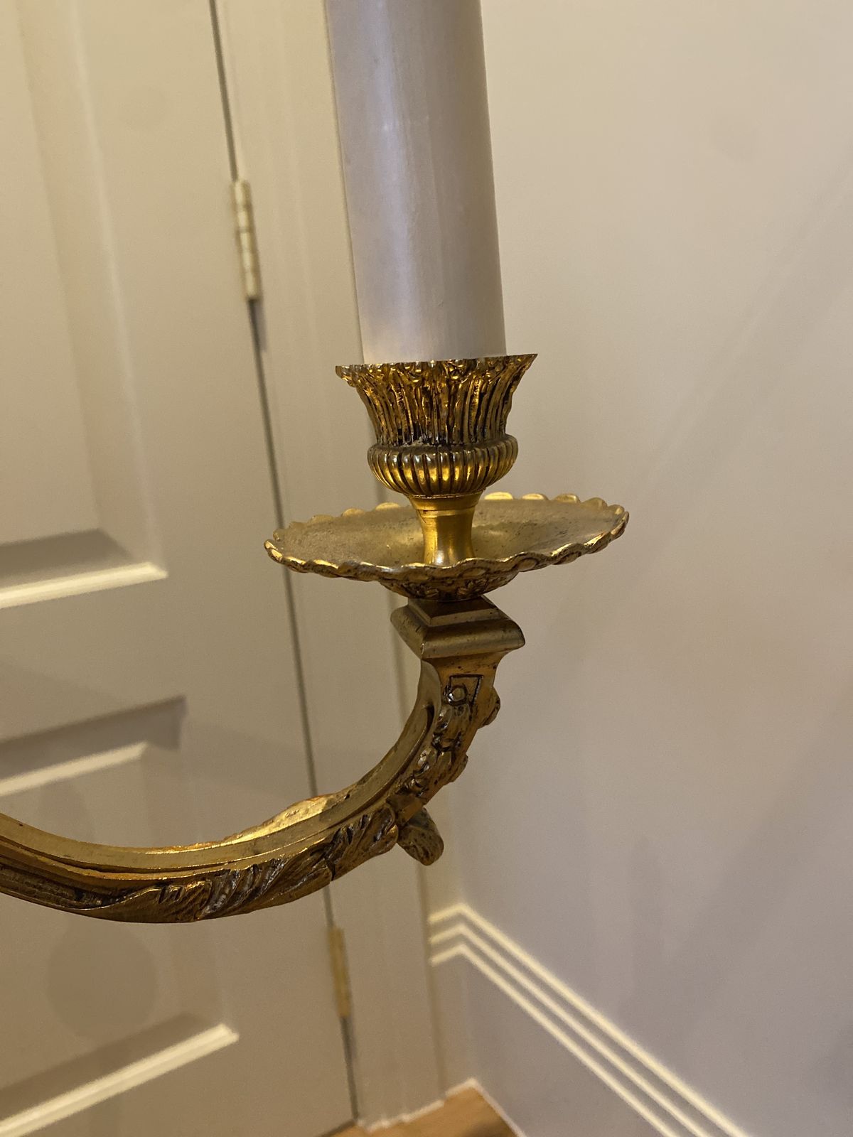 Antique French Ormolu 5 Lights Chandelier Louis XV Style photo buy
