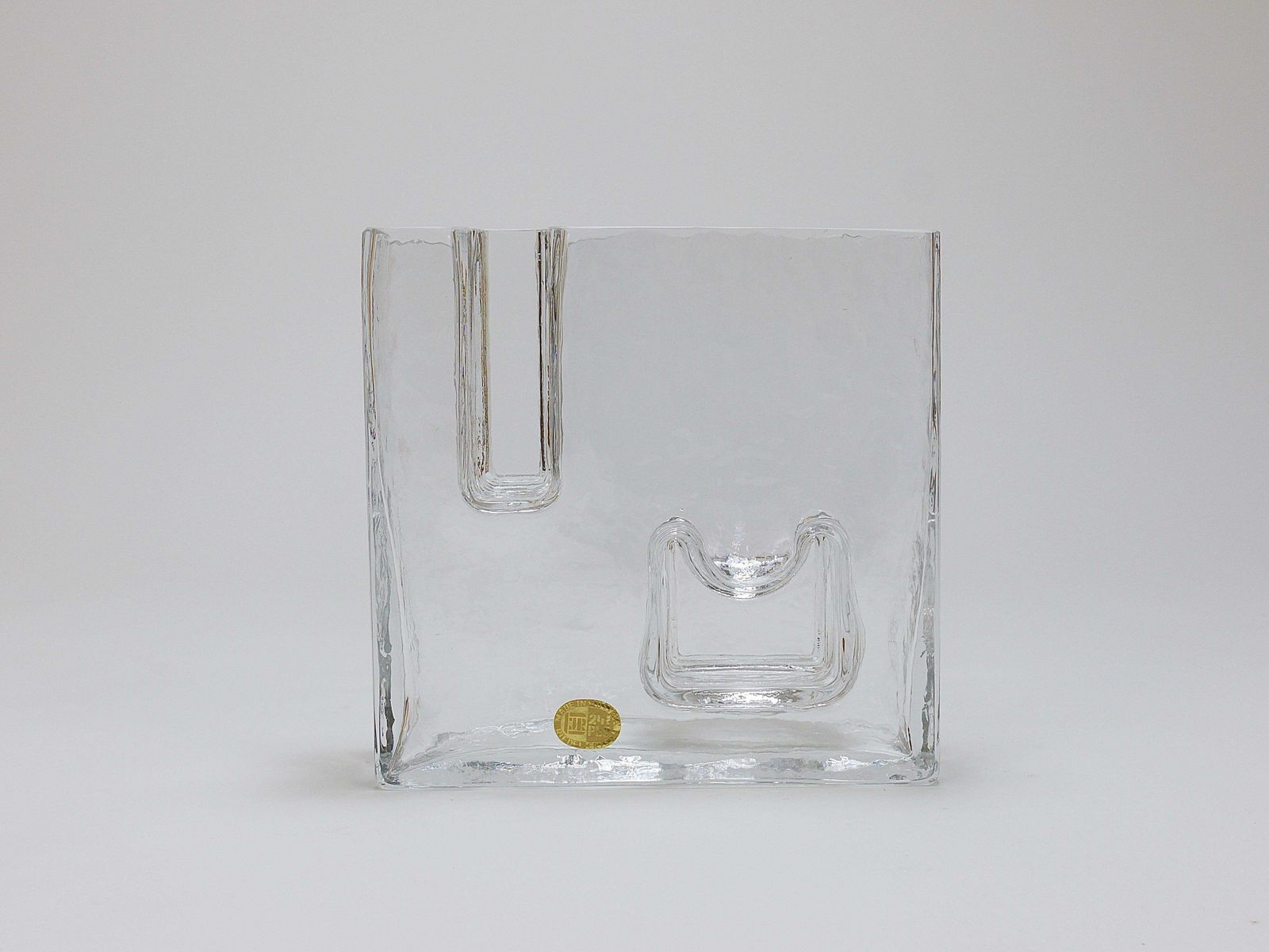 Op Art Ice Glass Vase By Claus Josef Riedel, Austria, 1970s photo furniture