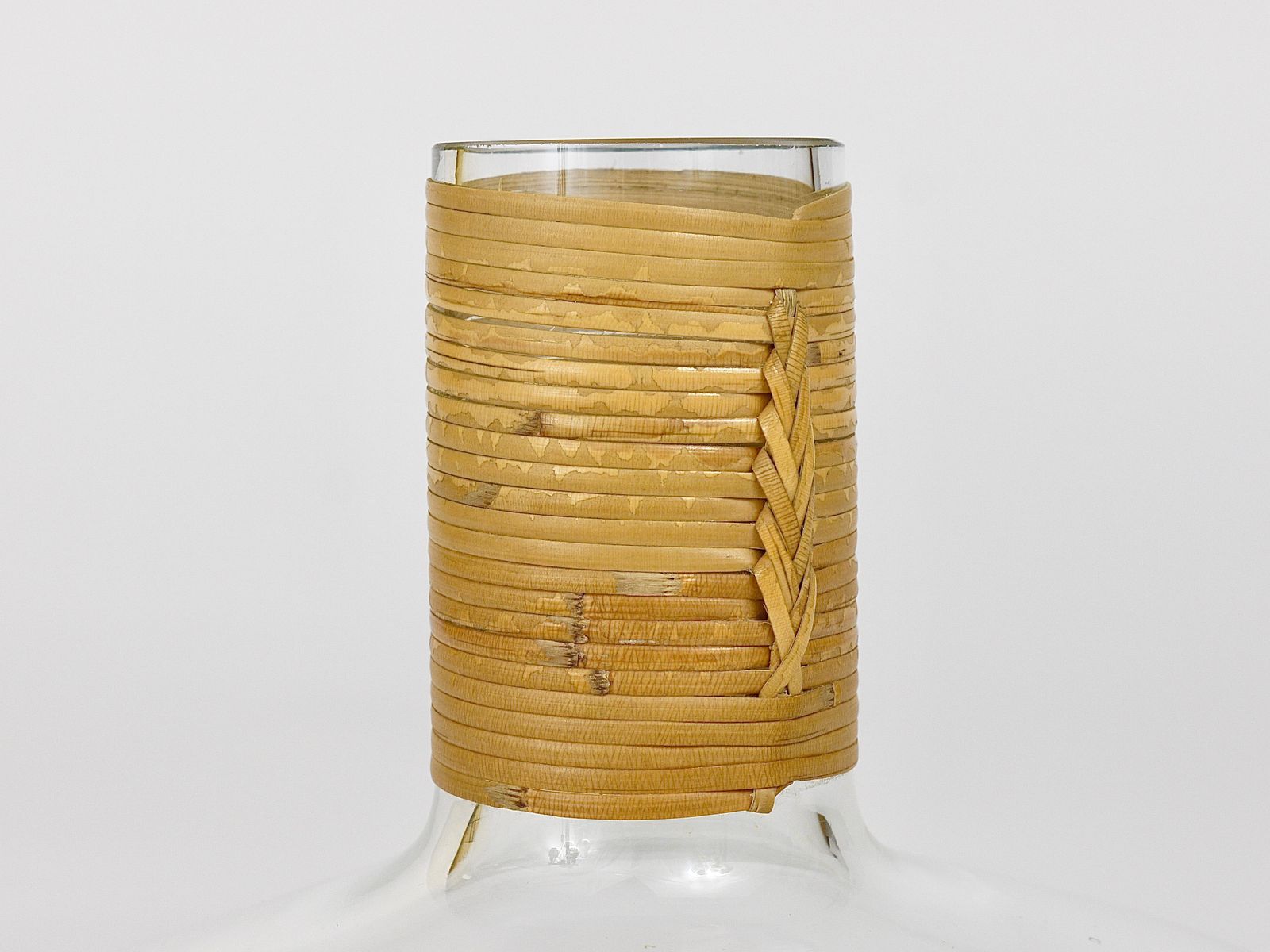 Carl Aubock Vase Or Decanter With Wicker Top, Midcentury, Austria, 1950s photo buy