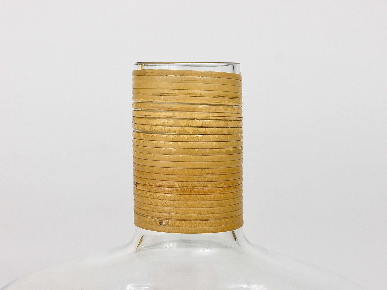 Carl Aubock Vase Or Decanter With Wicker Top, Midcentury, Austria, 1950s photo vintage