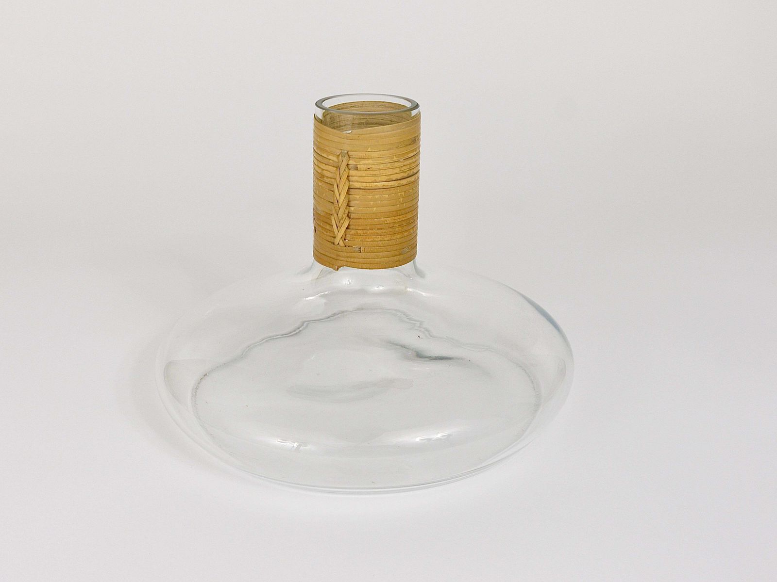 photo buy Carl Aubock Vase Or Decanter With Wicker Top, Midcentury, Austria, 1950s