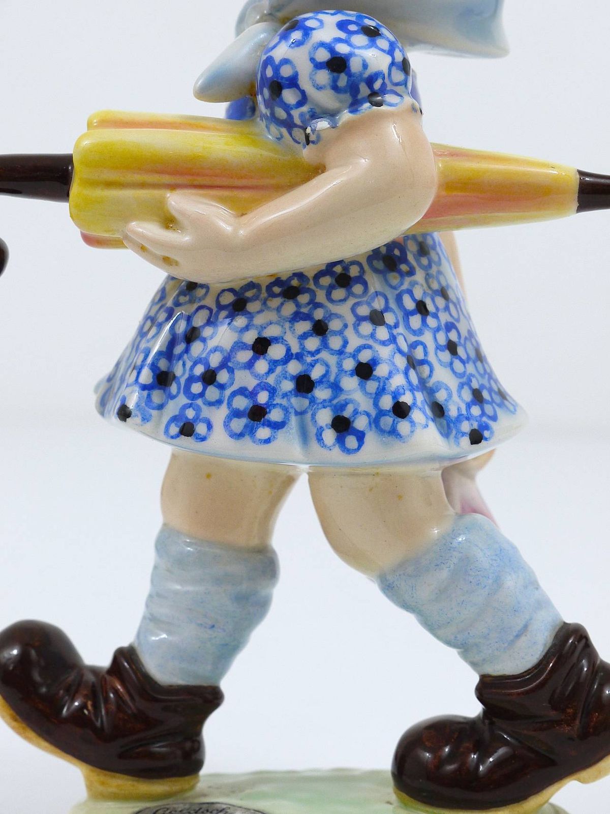 Goldscheider Vienna Girl With Umbrella Sculpture, Porcelain, Austria, 1930s photo buy
