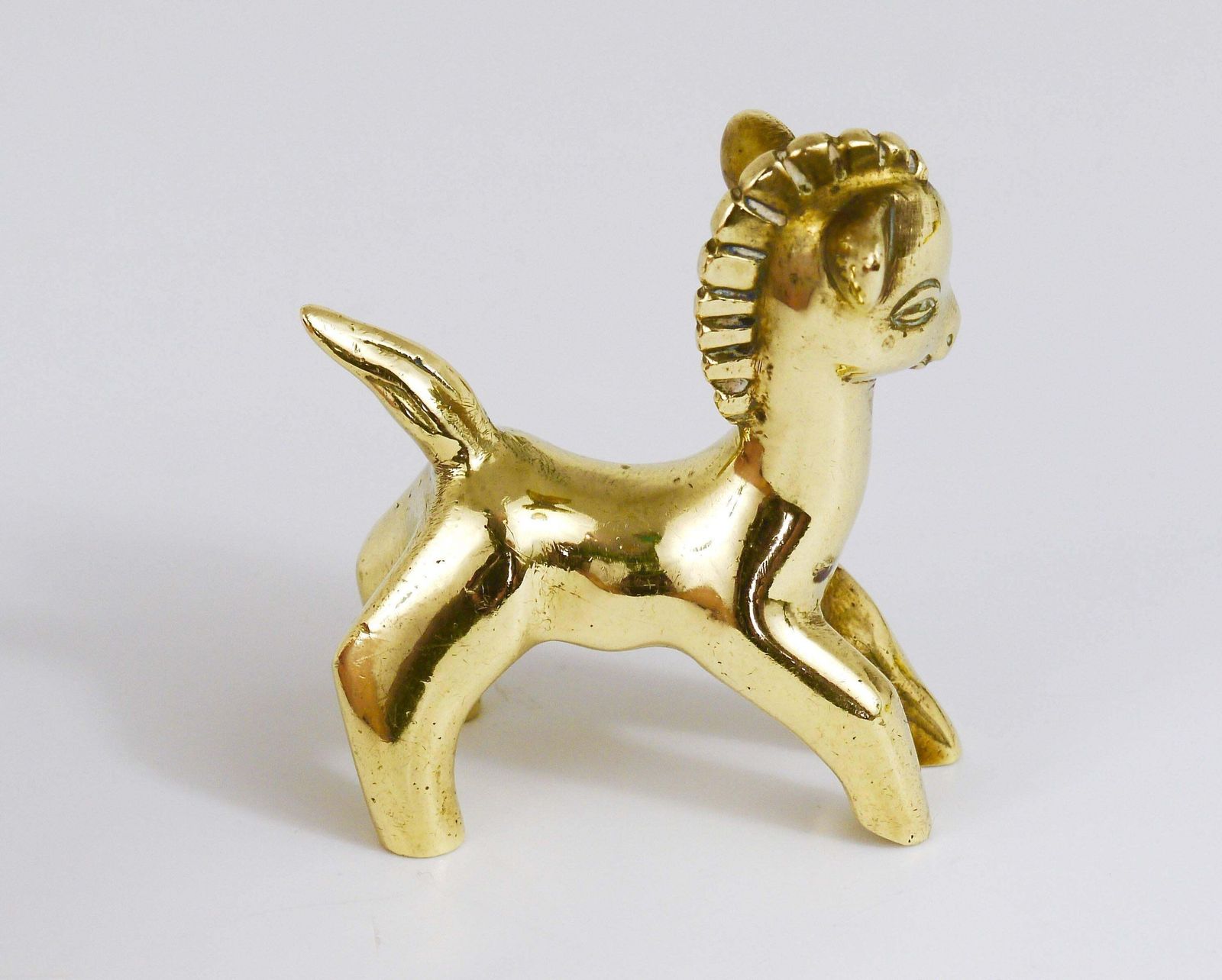 Walter Bosse Mid Century Horse Brass Figurine, Hertha Baller, Austria, 1950s photo furniture