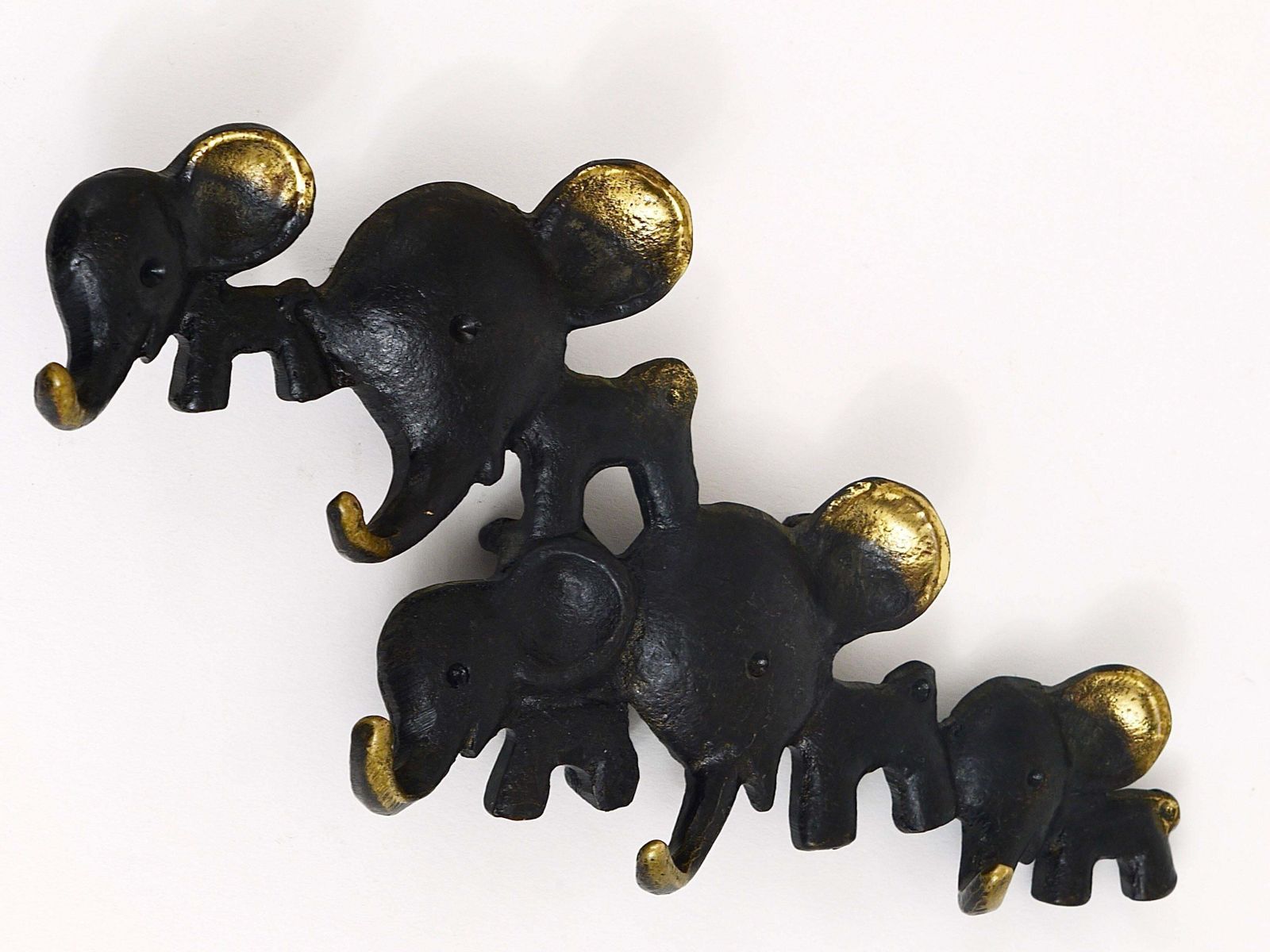 Walter Bosse Elephant Brass Key Hanger By Herta Baller, Austria, 1950s photo for sale