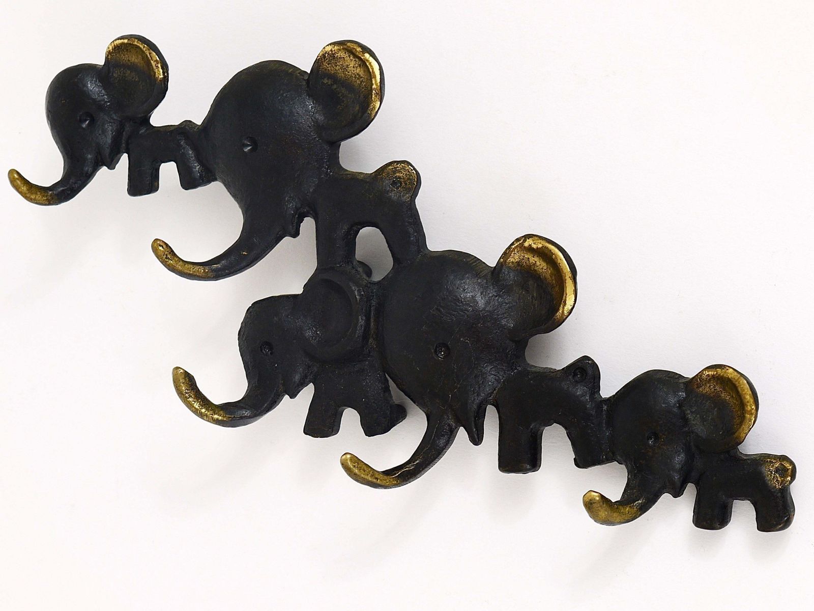 Walter Bosse Elephant Brass Key Hanger By Herta Baller, Austria, 1950s photo Art