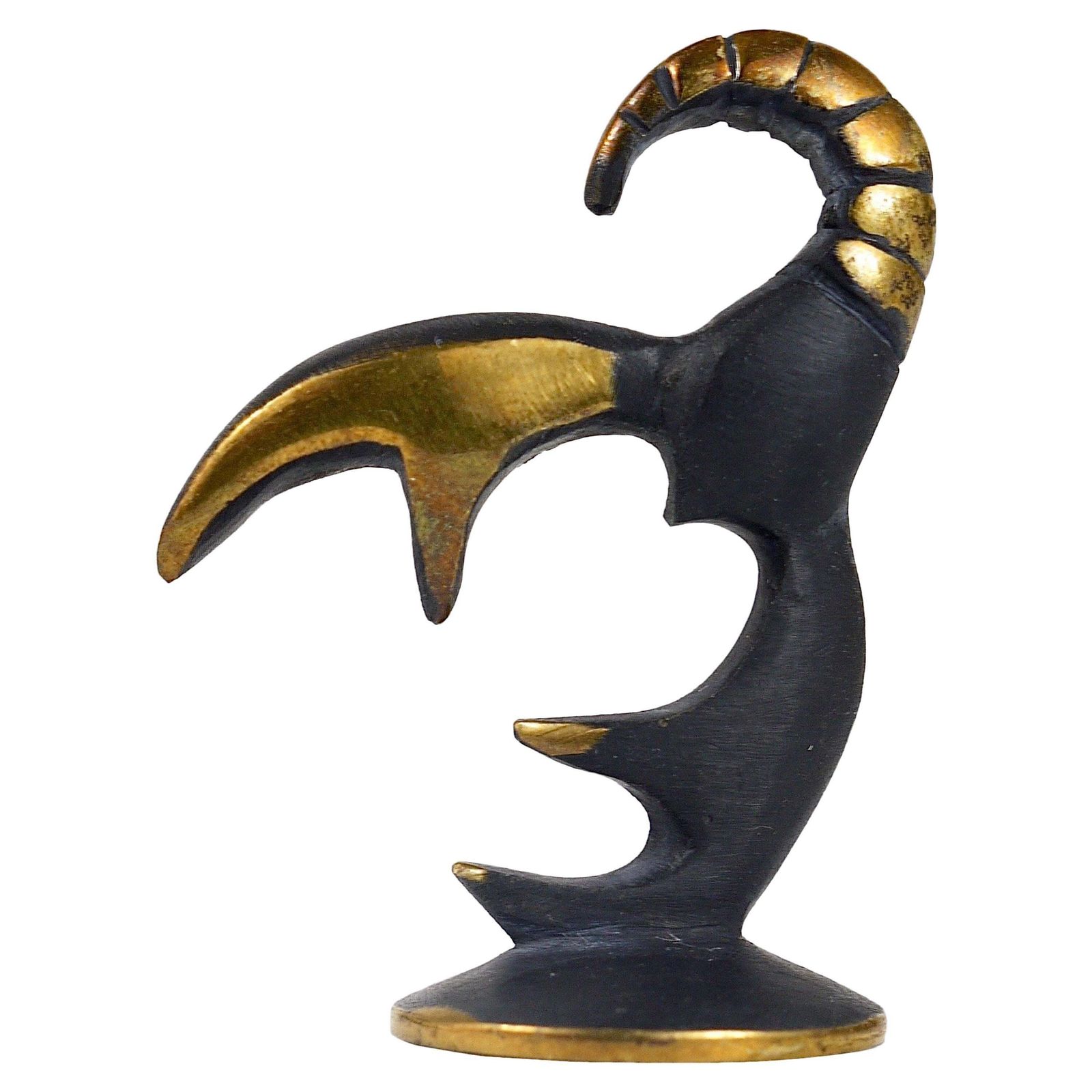 Walter Bosse Cancer Zodiac Sign Brass Figurine By Herta Baller, Austria, 1950s