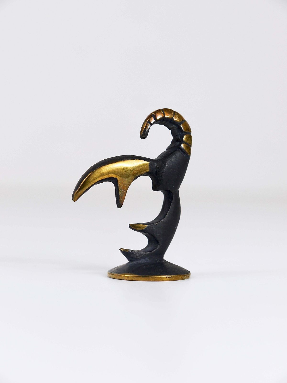 Walter Bosse Cancer Zodiac Sign Brass Figurine By Herta Baller, Austria, 1950s photo for sale